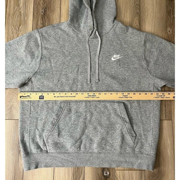 Nike Hoodie Men Large Gray Embroidered Swoosh Hooded Sweatshirt Casual Logo - Picture 8 of 8